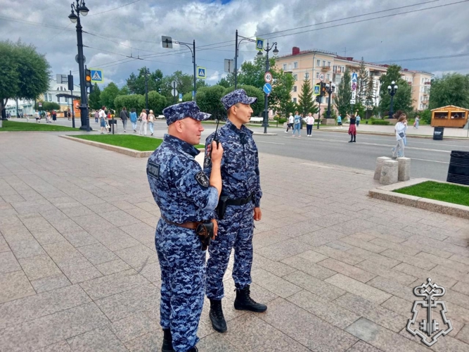 Росгвардейцы обеспечивают правопорядок  во время проведения  массовых мероприятий в Омске