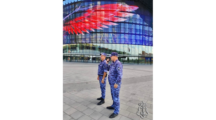 Общественную безопасность и правопорядок обеспечила Росгвардия на матчах КХЛ в Омске