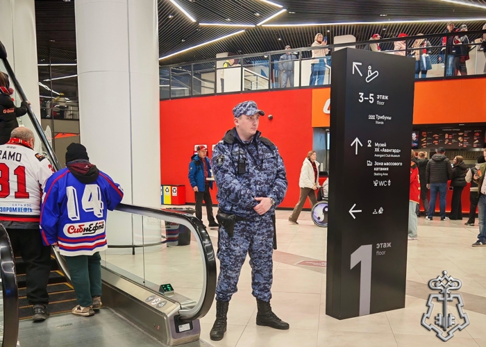 Росгвардия обеспечила правопорядок во время хоккейных матчей чемпионата КХЛ в Омске