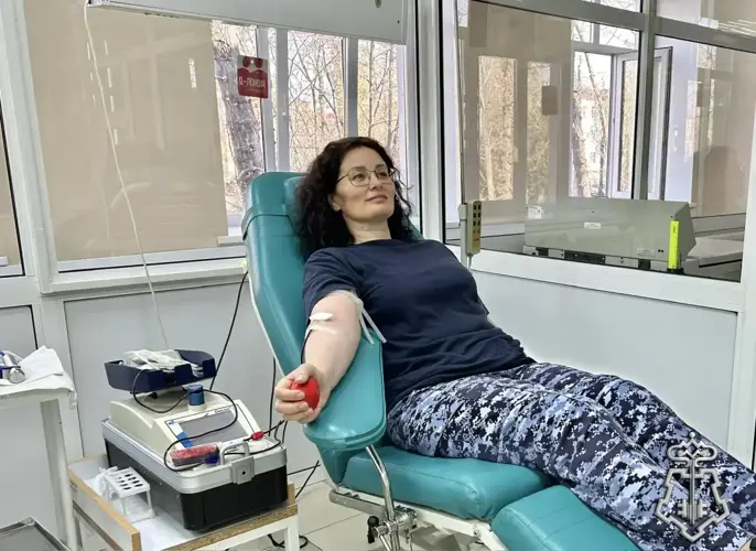 В Омске сотрудники Росгвардии приняли участие в добровольной сдаче крови
