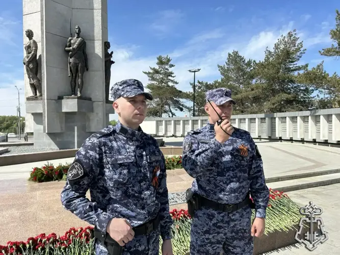 Росгвардейцы приняли участие в патриотической акции «Забег Победы» в Омске