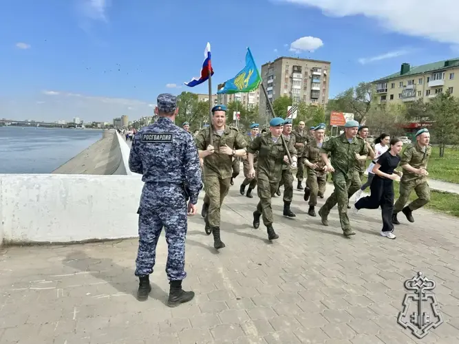 Росгвардейцы приняли участие в патриотической акции «Забег Победы» в Омске